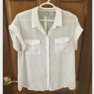 Button up white blouse